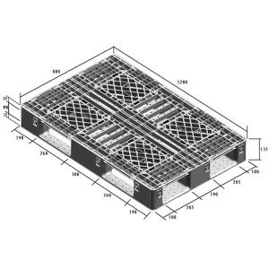 Inquiry for 1200*800*135mm Plastic Pallet from Customized Color Static Load 4