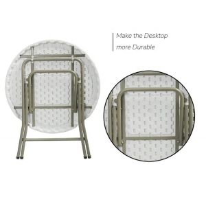Camping Lightweight Round Banquet HDPE Plastic Folding Table Folded Yes with