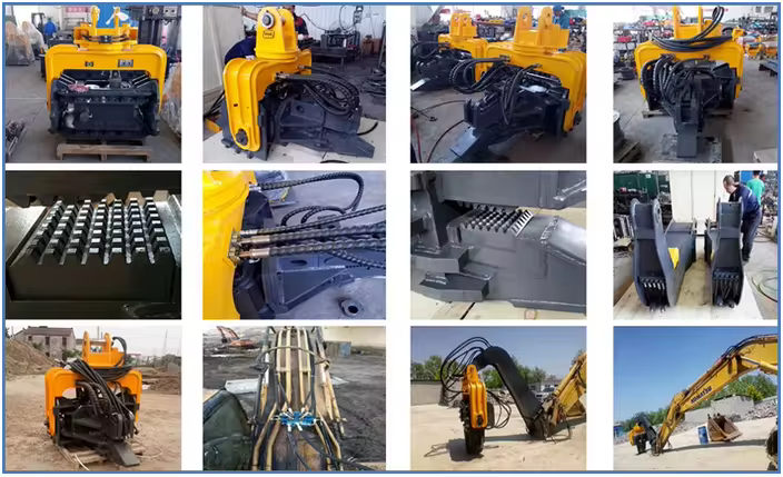 Excavator Attachments Pile Hammer Vibro Hammer Mounted Excavator For Foundation Pile