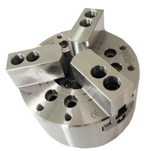 Cheap Lingman Better Performance 3-jaw Hollow Chuck Hydraulic Power Chuck For CNC Lathe High-rigidity Structure High Clamping Accuracy for sale