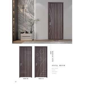 Customizable Eco Friendly Solid WPC Door With Wood Grain Veneer Anti Termite