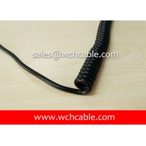 Cheap UL Curly Cable, AWM Style UL21535 28AWG 3C FT2 80°C 600V, PVC / TPU for sale