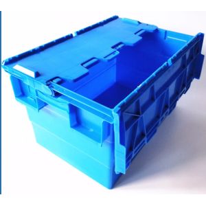 Blue Grey Green 60L Plastic Storage Container With Lid