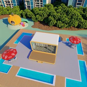 Wind Resistance Grade 9 Prefabricated Beach Small Capsule Luxury Home Mobile