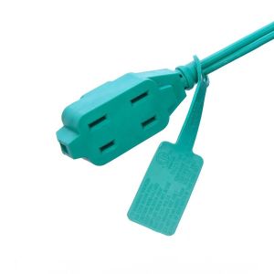 AC Power Cord 2 Prong 6 Feet with 3 Polarized Outlets and Safety Slide Cover 13A