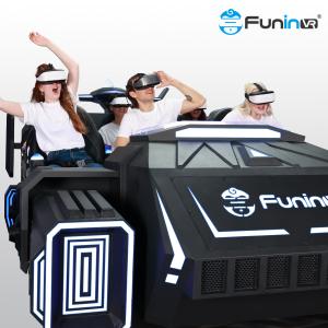 Cheap FuninVR Virtual Reality Multiplayer Vr Simulator Game Machine 6 Seats Racing 9d VR Simulator for sale
