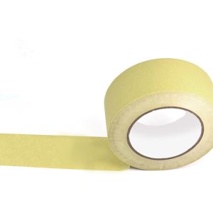 Removable Light Yellow Crepe Paper Masking Tape In Size 48mm X 50m