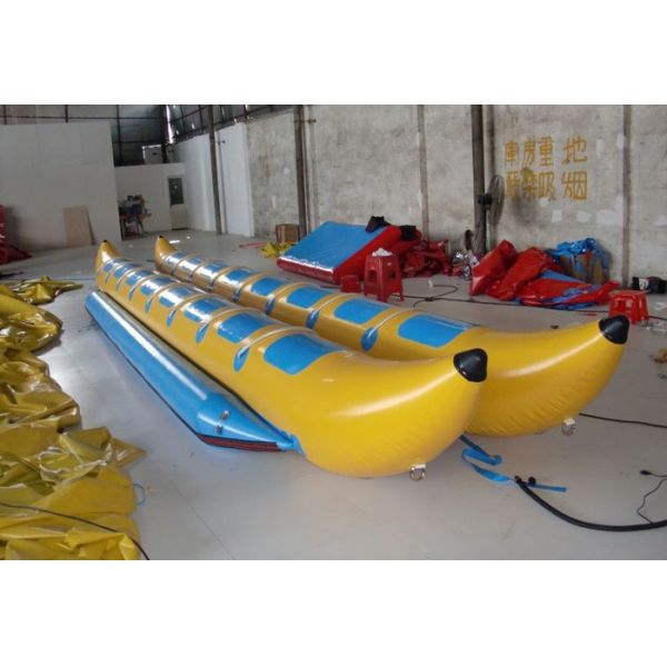 Double Lane Inflatable Flying Fish Boat , PVC Tarpaulin Inflatable Banana Boat