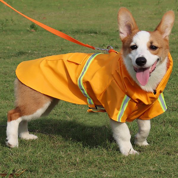 Quality Waterproof Windproof Rainproof Reflective Design Poncho Pu Dog Clothes wholesale