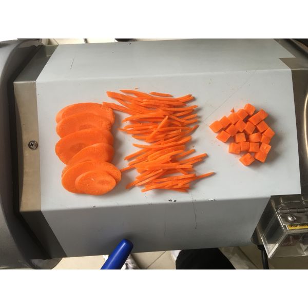 Double Frequency Conversion Control Potato And Carrot Cutting Machine Double Head