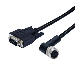 Cheap D-Sub Male 9pins Connector To M12 Waterproof Straight 4pins Molding Female Connector for sale