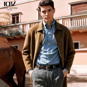 Customized Fabric OVERCOAT OEM Autumn and Winter Warm Windbreaker Woolen Coat