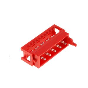 Micro Match Amp Header Connector 1.27mm Pitch Red Color Long Lifespan