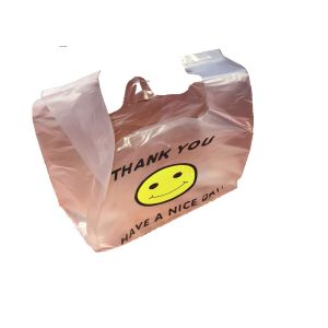 Printed HDPE / LDPE / LLDPE Plastic Shopping Bag With Die Cut Handles