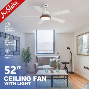 China 52 Simple Design 3 Color Dimmable Ceiling Fan Light Metal Material and 10 for Motor on sale