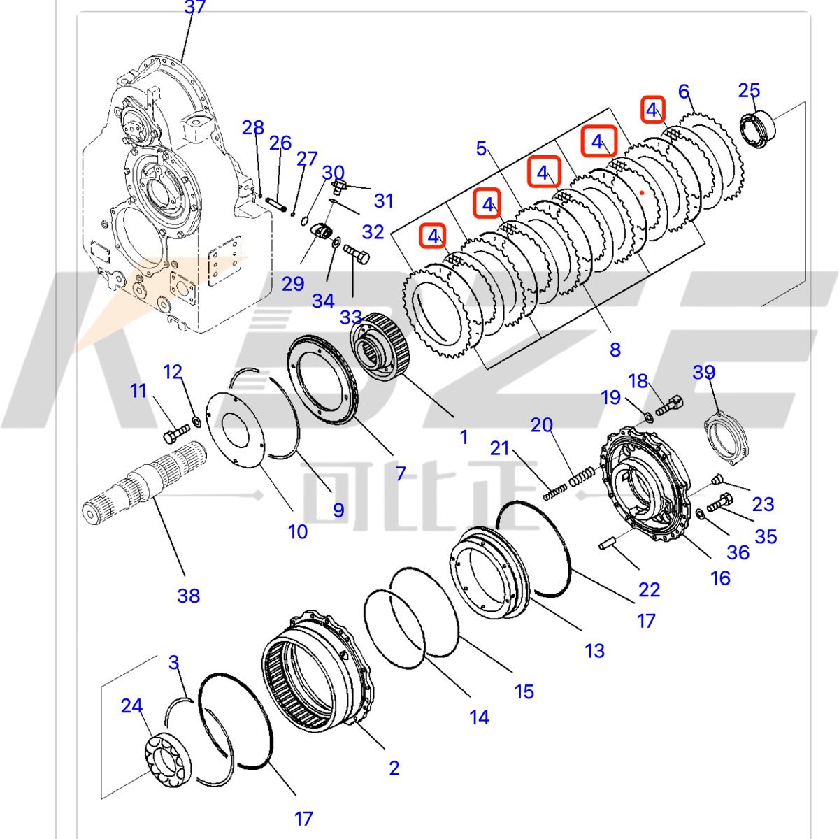 WA500 WA600 LOADER 42C-13-17240 42C1317240 FIRCTION DISC 315*220*3.2 IT75 FOR KOMATSU