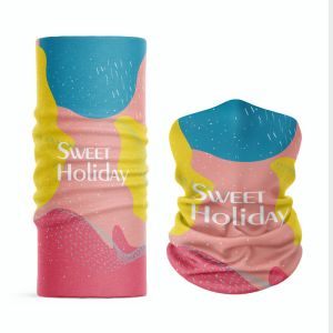 Ice Silk Square Men Print Neck Seamless Bandana Scarf