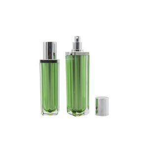 Square Acrylic Jar Lotion Bottle Set Cosmetic Container Suit