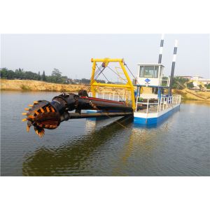 Hard Riverbed Mining 10 Inch Cutter Suction Dredge With 1.2m Draught