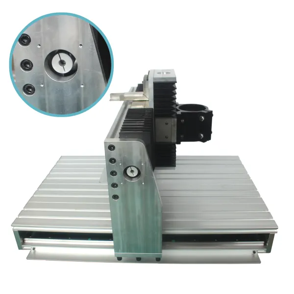 Aluminum Frame 6040 CNC Engraving Machine With Dust Cover 80mm Clamp