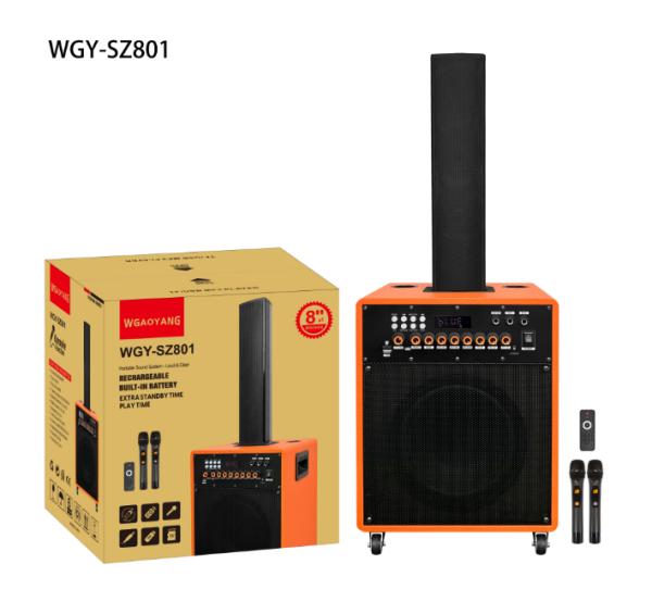 Quality 80W Output RMS Power Portable Party Speaker with 8-inch Subwoofer and Lithium Battery for Outdoor Events wholesale