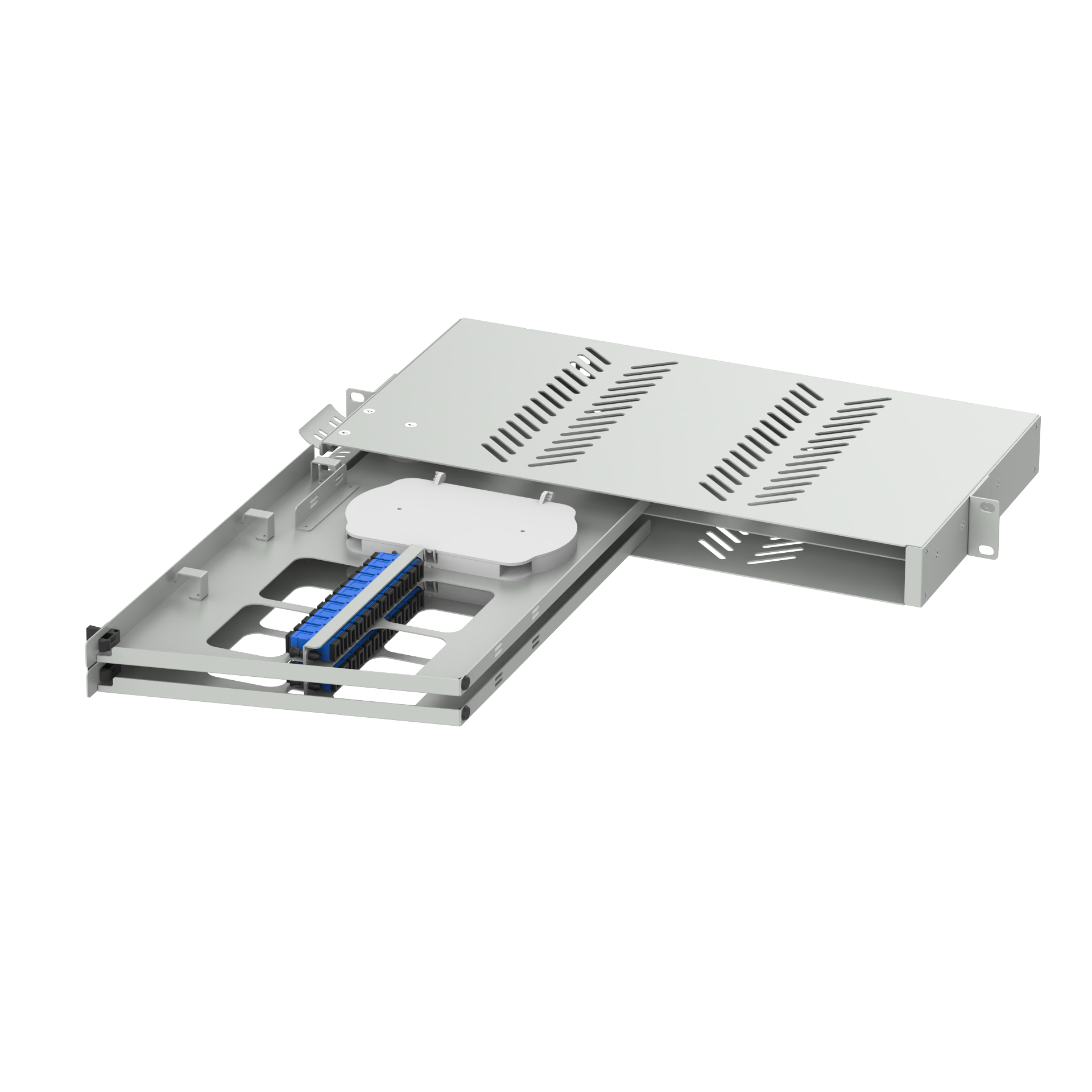 Data Center Optimal 24 Ports 19 Inch Swing Type SC UPC Fiber Optic Patch Panel Sub ODF