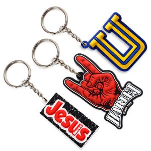Soft Silicone Rubber Pvc Keychain Custom Cartoon with 2d 3d Logo