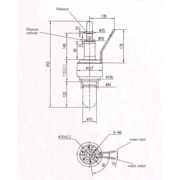 Industry CW Magnetron High Power 30 Kilo Watt 60 S Warm Up Time