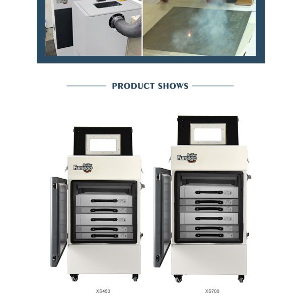 Acrylic Extraction 570m3/h 700W Co2 Laser Fume Extractor