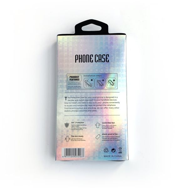 Wholesale Universal Neutral Carton Pack Mobile Phone Cases Packaging Boxes With PVC Windows