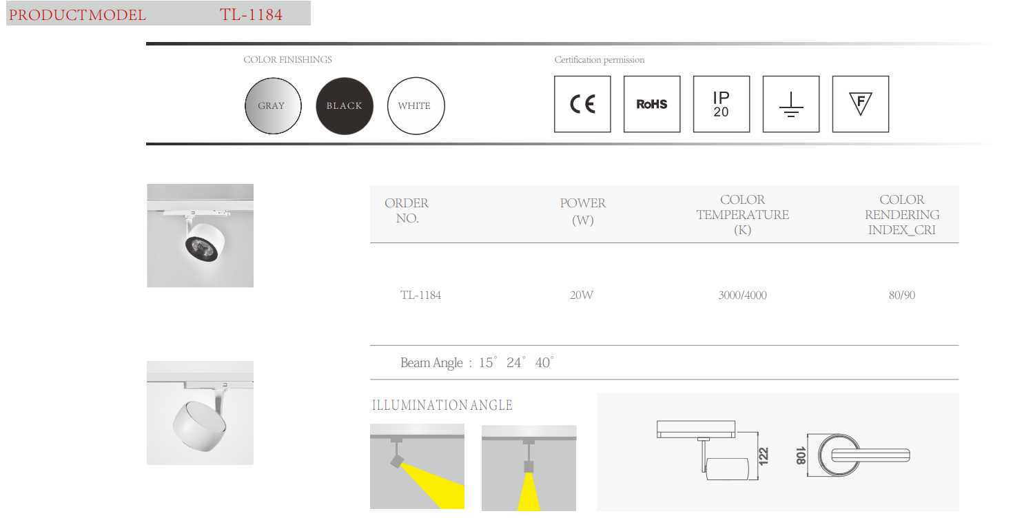 New Design Aluminum Adjustable LED integrated tracking light fixture adapter combined track light 32W