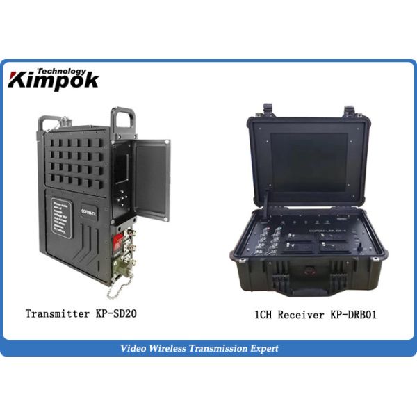 Mobile Command Vehicle Wireless Video Transmitter AES Encryption with Portable