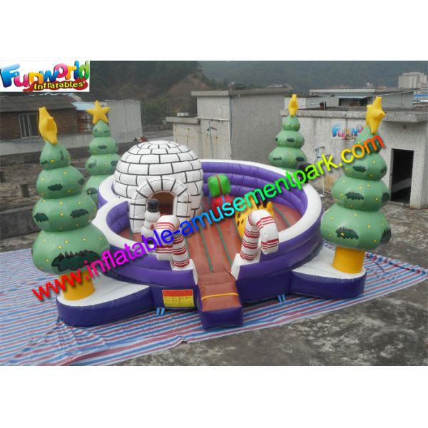Quality Customized Christmas Snowman Inflatable Dome Bouncer Jumping House With Tree wholesale