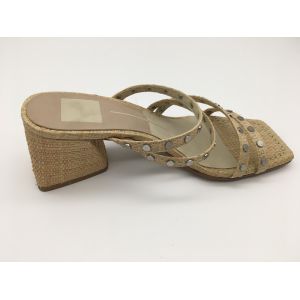 #6 - #11 Summer Chunky Heel Sandals / Tan Ladies Peep Toe Sandals