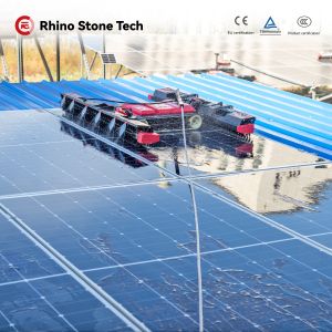 Automatic Remote Control Solar Panel Cleaning Crawler Robot for PV Power Dust