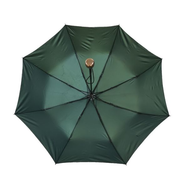 Quality 8 Ribs Manual 3 Folding Umbrella With Wooden Handle wholesale