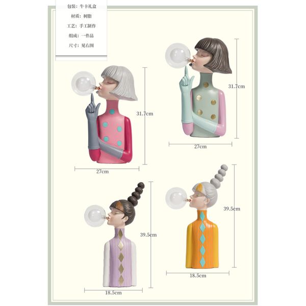 Nordic Bedroom Bubble Girl LED Nightlight Creative Birthday Gift Atmosphere Table Lamp