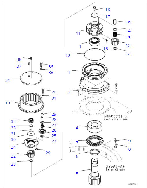 Excavator Swing Reduction PC400-7 208-26-00211 Excavator Swing Gearbox