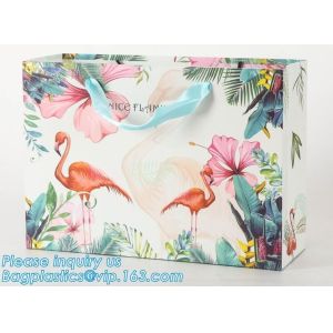 Custom paper gift shopping bag with handle,High quality Kraft Paper brown