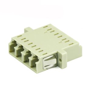 LC QUAD fiber optic adapter with shutter OM3 OM4 Fast Connector with flange