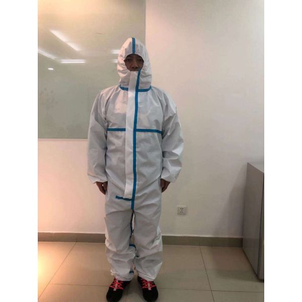 Medical Disposable Protective Suit , Breathable Disposable Coveralls CE FDA Certified