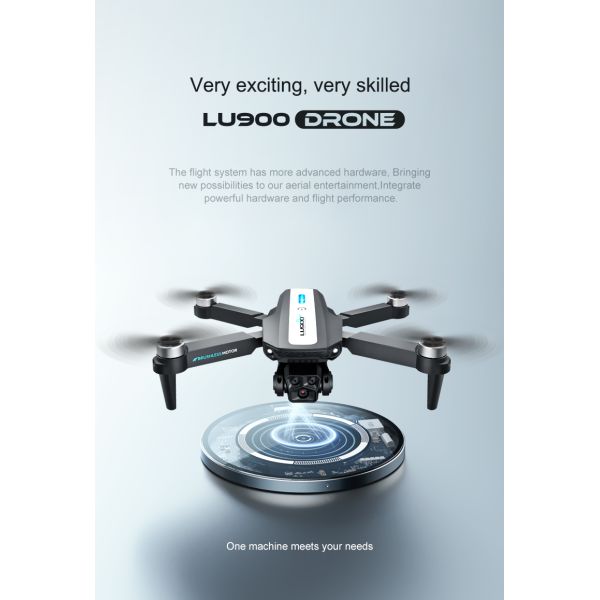 Lu900 Mini Drone 4k Dual Camera Drone With 5g Wifi Fpv Abs Remote Control Toys 100m Image Transmission Distance Yes Gyro