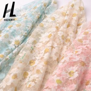 ODM Pattern Printed Lace Knit Mesh Fabric For Women Clothing