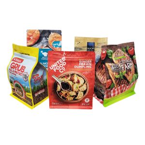 Cheap 8 Side Seal Coffee Pouch Aluminum Foil Zipper Lock Bag Flat Bottom Kraft Paper For Food for sale