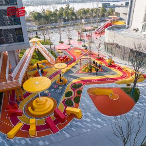 Outdoor Children's Playground Play and Decoration Planning with Custom Print