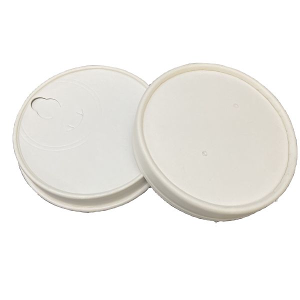 Quality 8oz 12oz 16oz 8cm 9cm Non Spill Paper Cups Lids Sugarcane Bamboo Pulp wholesale