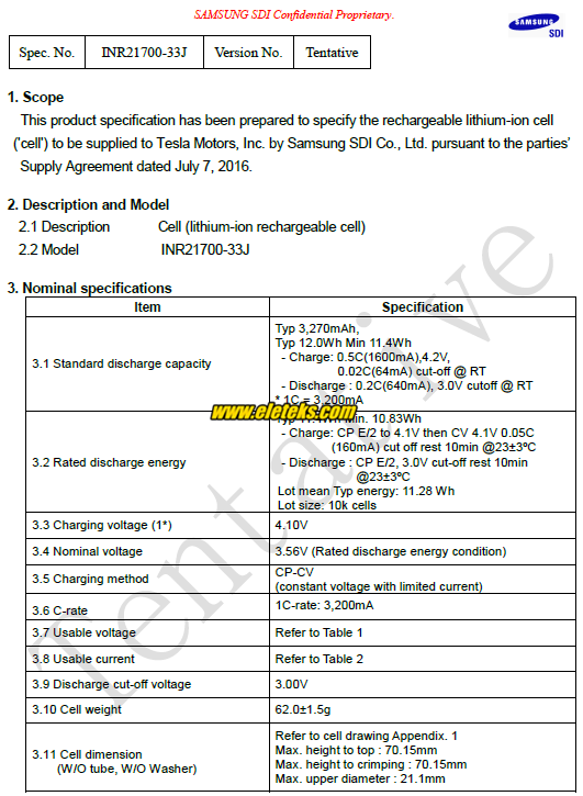Samsung High Drain INR21700-33J 3.2A 3300mAh High Capacity 3.6V Li-ion Rechargeable Flat Top Battery
