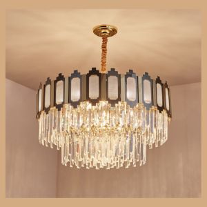 new design Chandelier Modern Crystal pices Chandelier Lighting hanging LED