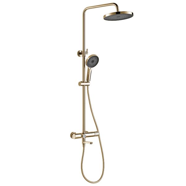 Quality Wall mounted Gold Bathroom Shower Set D 406.4mm 3 Function wholesale