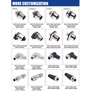 Factory MD WF 6 Pin Mini Din Cable, IP67 Straight Isobus Cable Lvds Display